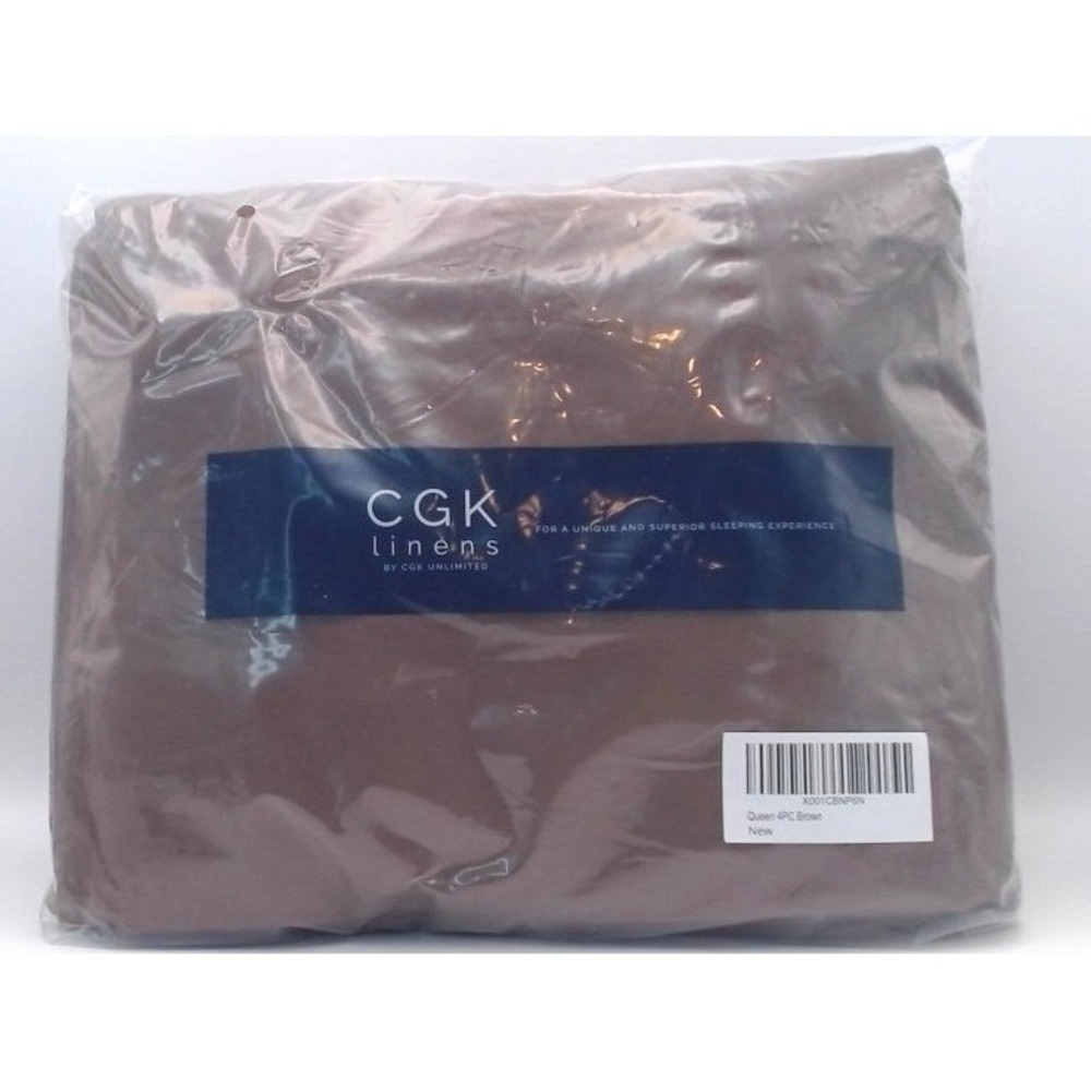 CGK Linens - Queen 4 Piece Sheet Set, Brown, BRAND NEW IN PACKAGE